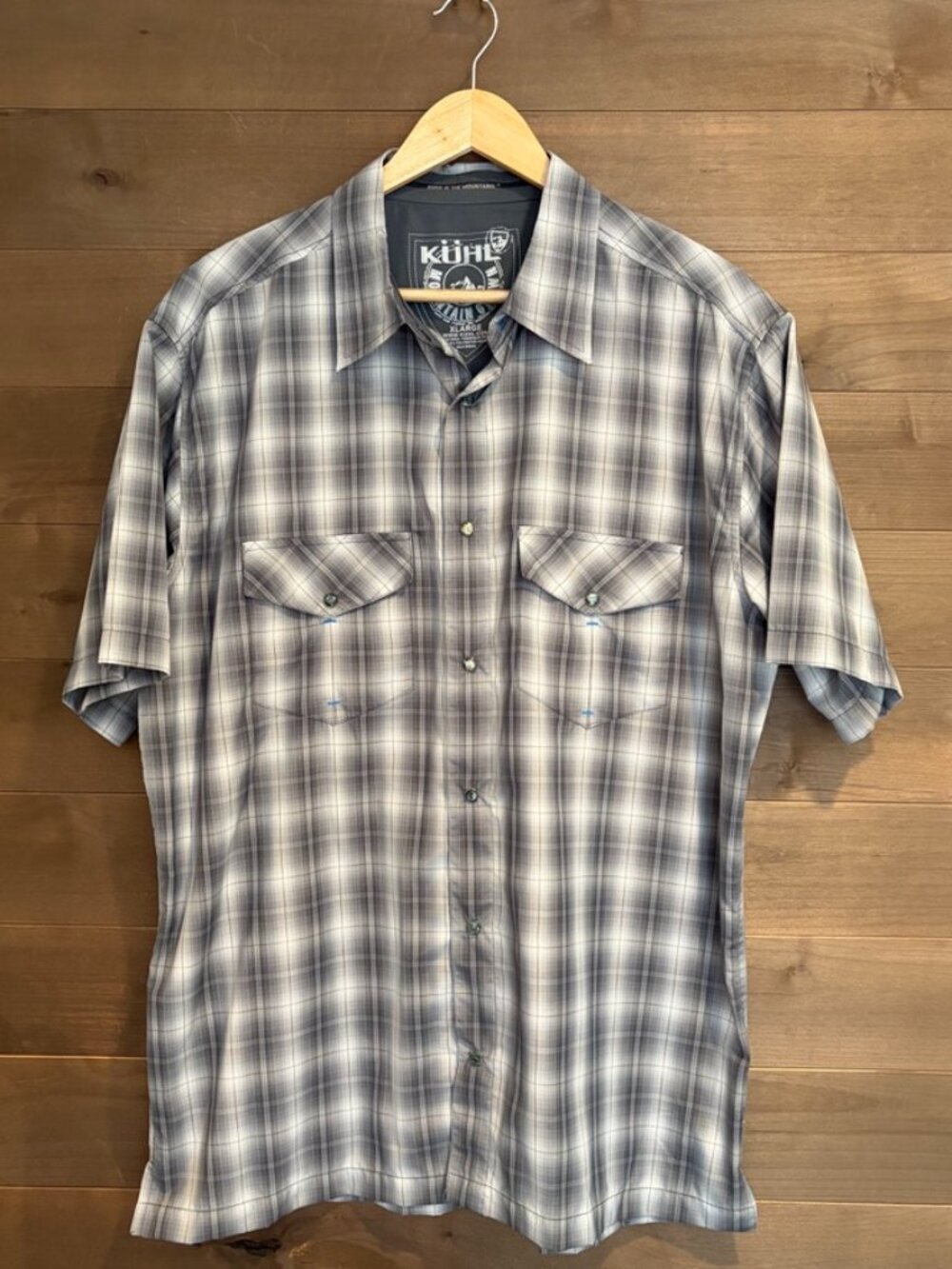 KUHL Pearl Button Flap Pocket Button Down Shirt Top ~ Size XL